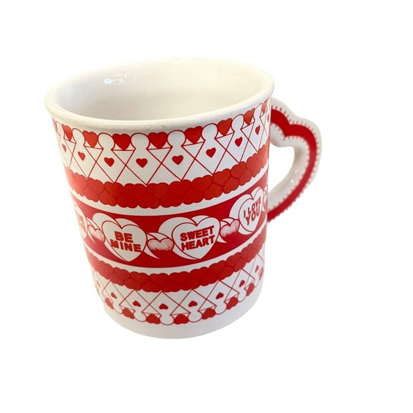 Valentine's Day Mug 1995 Designs by West Wood Kiss me My Pal w/Heart Handle 1995 - Picture 7 of 7
